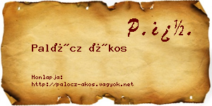 Palócz Ákos névjegykártya